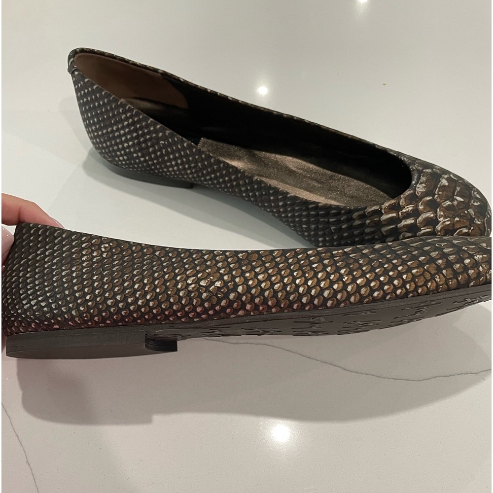 FSNY BOA Snakeskin Ballet Flats NEW Size 10 Bronze Black